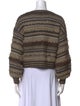 L'Agence Striped V-Neck Sweater