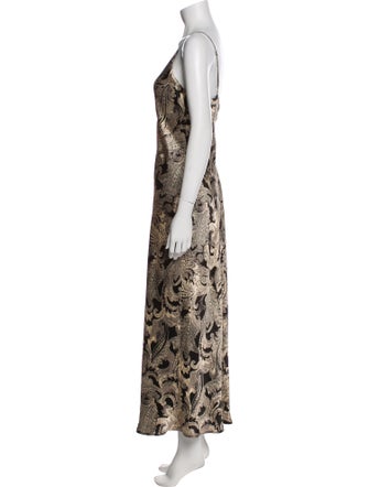 L'Agence Silk Long Dress
