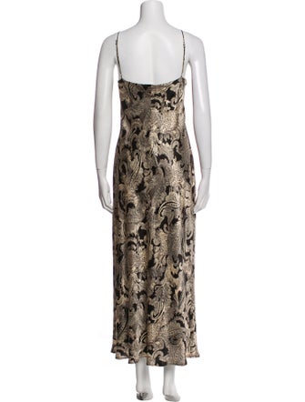 L'Agence Silk Long Dress
