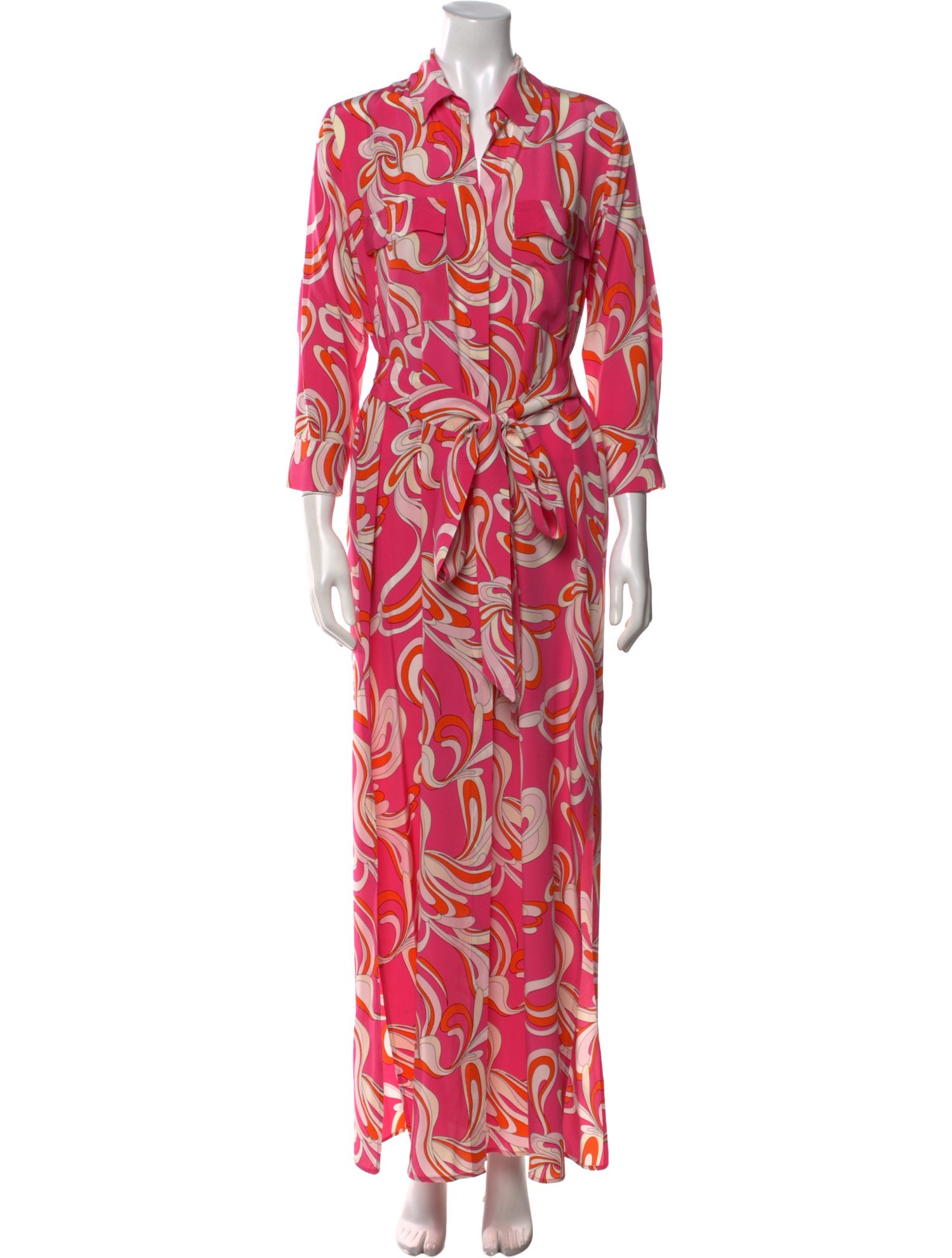 L'Agence Silk Long Dress