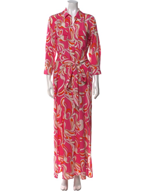 L'Agence Silk Long Dress