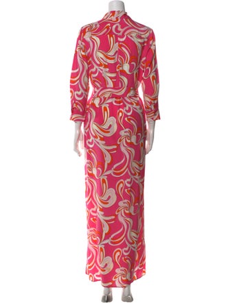 L'Agence Silk Long Dress