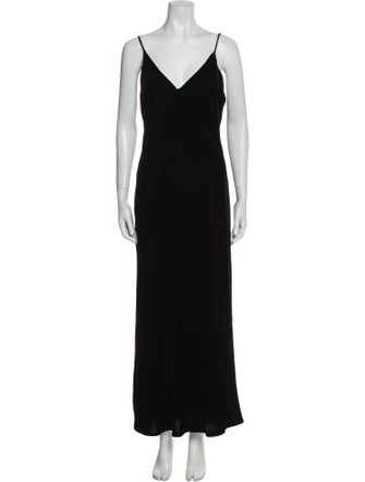 L'Agence V-Neck Long Dress