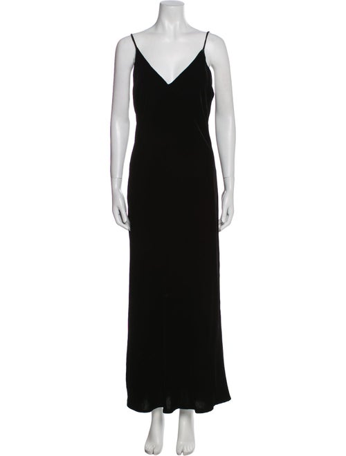 L'Agence V-Neck Long Dress