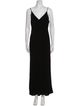 L'Agence V-Neck Long Dress