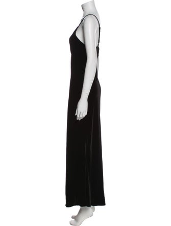 L'Agence V-Neck Long Dress