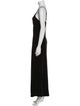 L'Agence V-Neck Long Dress