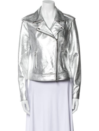 L'Agence Leather Biker Jacket