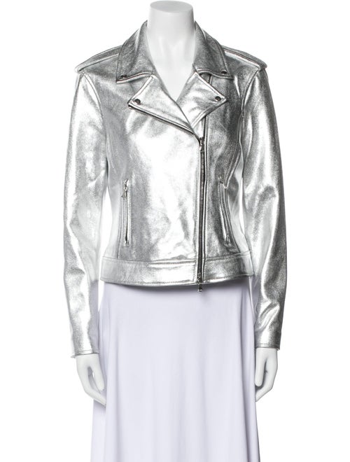 L'Agence Leather Biker Jacket