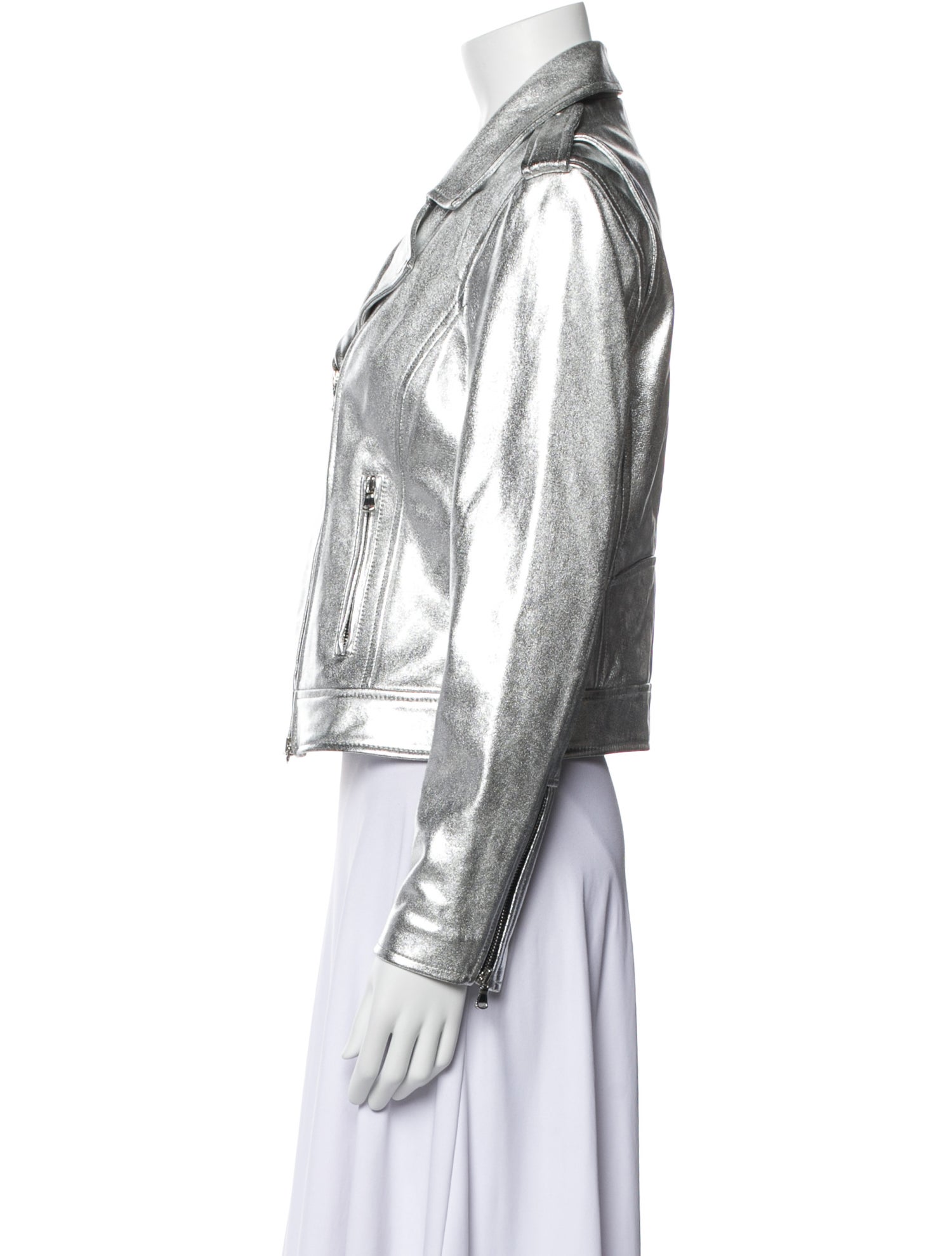 L'Agence Leather Biker Jacket