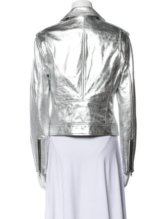 L'Agence Leather Biker Jacket