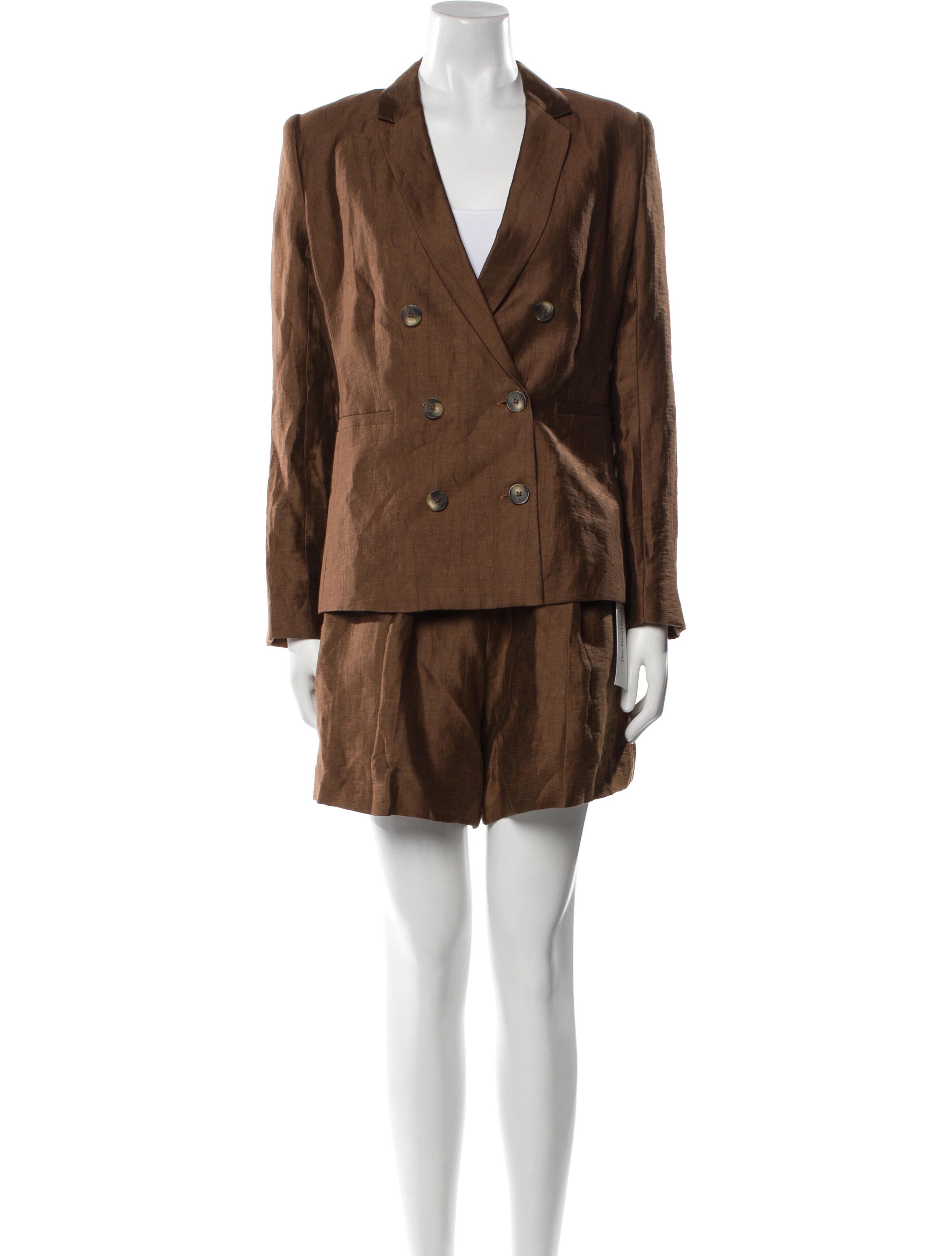 L'Agence Linen Short Set