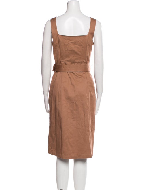 L'Agence Square Neckline Midi Length Dress