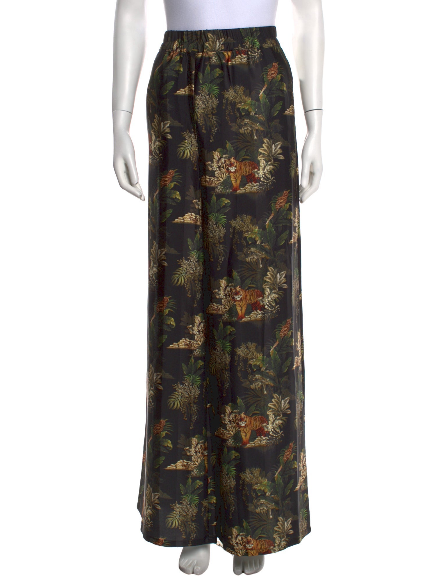 L'Agence Floral Print Wide Leg Pants