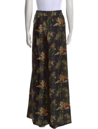 L'Agence Floral Print Wide Leg Pants
