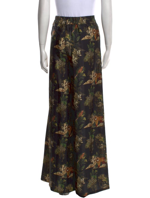 L'Agence Floral Print Wide Leg Pants