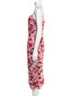 L'Agence Floral Print Midi Length Dress