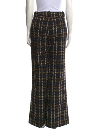 L'Agence Plaid Print Wide Leg Pants