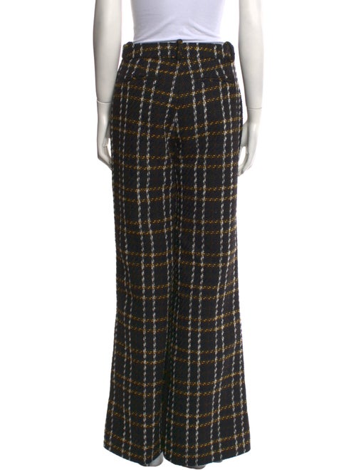 L'Agence Plaid Print Wide Leg Pants