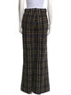 L'Agence Plaid Print Wide Leg Pants