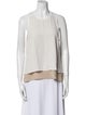 L'Agence Silk Crew Neck Top