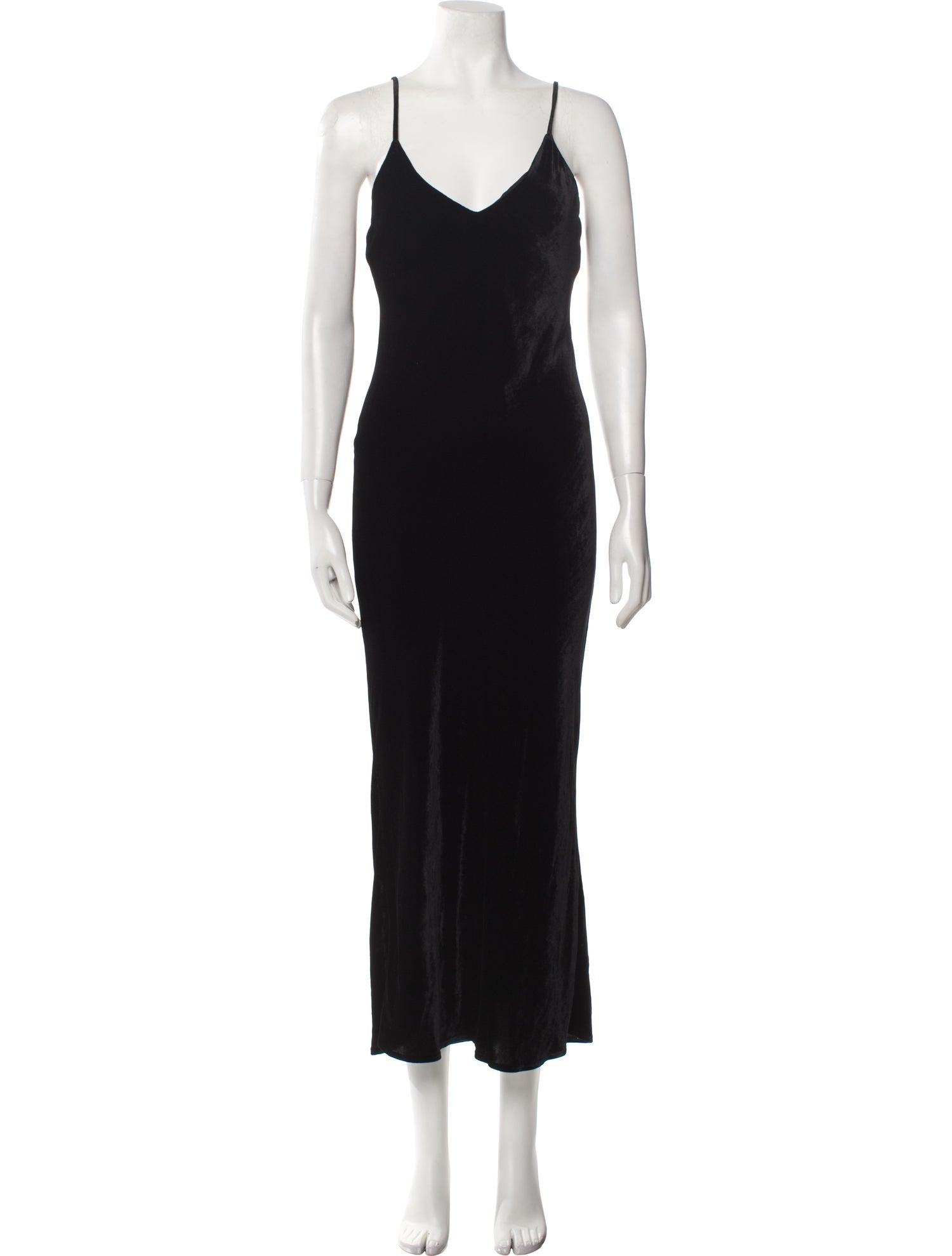 L'Agence V-Neck Long Dress