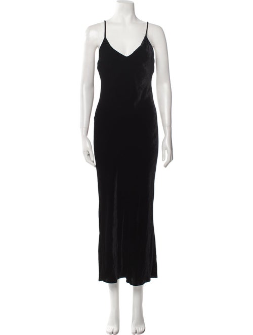 L'Agence V-Neck Long Dress