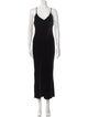 L'Agence V-Neck Long Dress