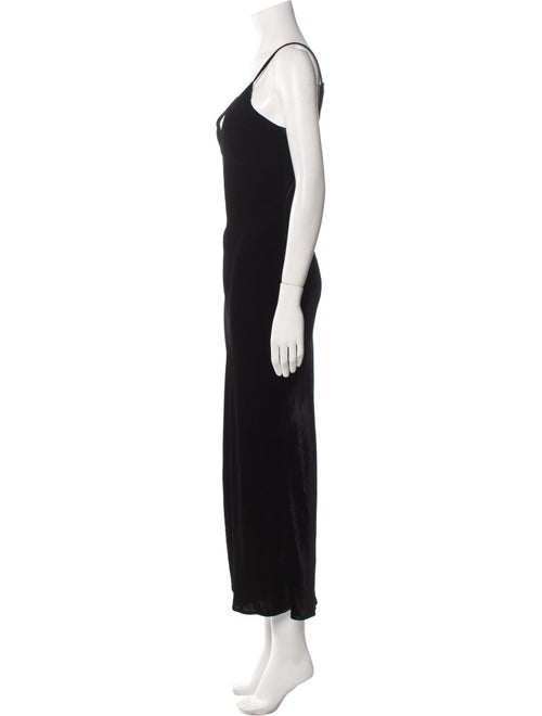 L'Agence V-Neck Long Dress