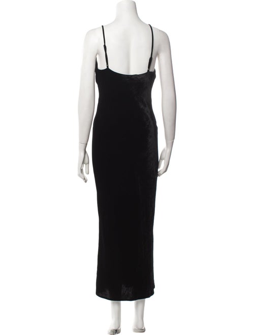 L'Agence V-Neck Long Dress