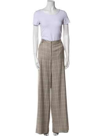 L'Agence Plaid Print Pant Set
