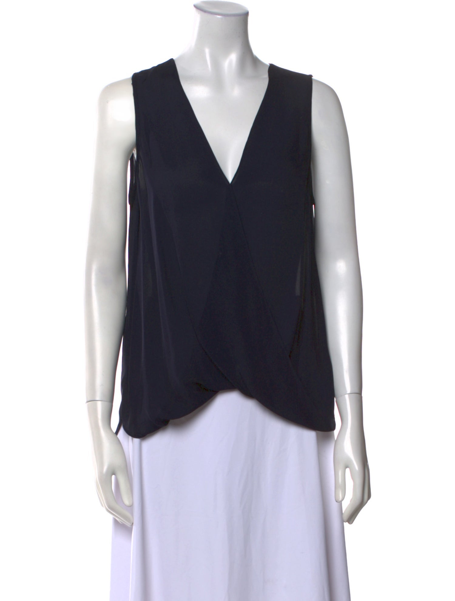 L'Agence Silk V-Neck Blouse