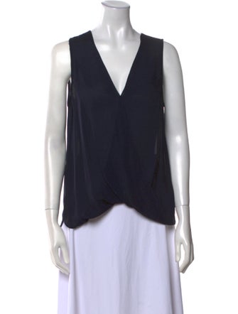 L'Agence Silk V-Neck Blouse