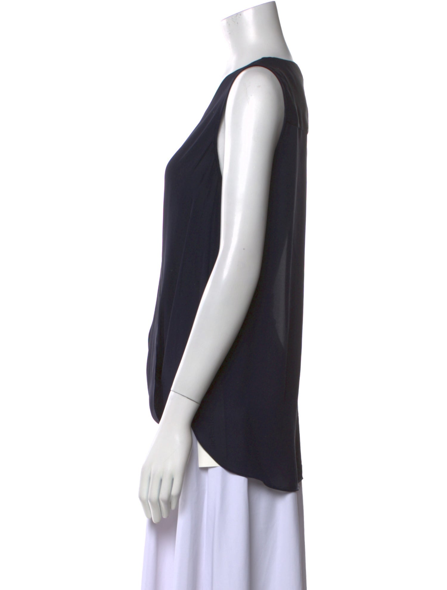 L'Agence Silk V-Neck Blouse