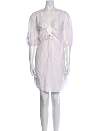 L'Agence V-Neck Mini Dress