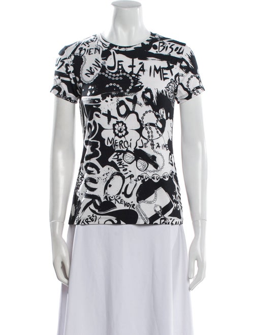 L'Agence Printed Crew Neck T-Shirt