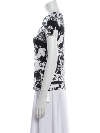 L'Agence Printed Crew Neck T-Shirt