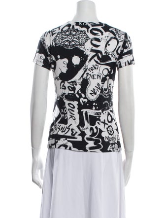 L'Agence Printed Crew Neck T-Shirt