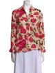 L'Agence Floral Print Long Sleeve Button-Up Top