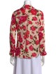 L'Agence Floral Print Long Sleeve Button-Up Top
