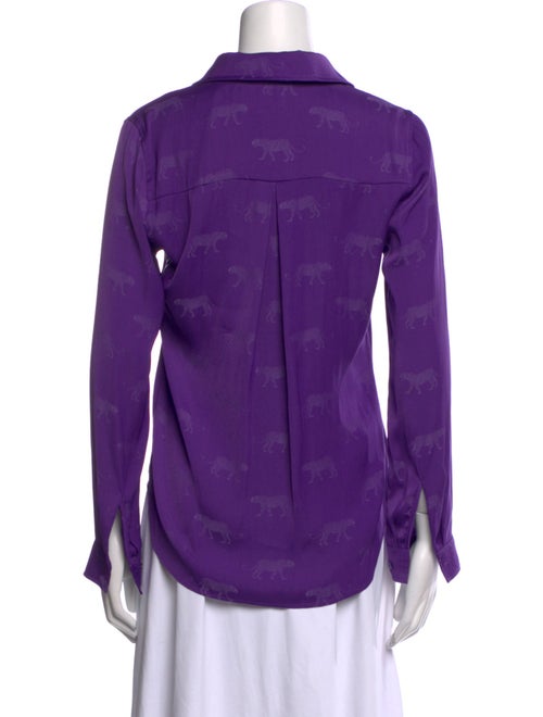 L'Agence Silk Long Sleeve Button-Up Top