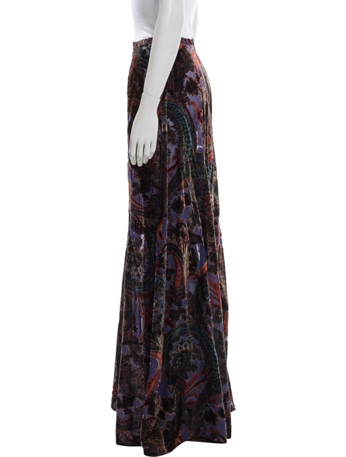 L'Agence Paisley Print Long Skirt