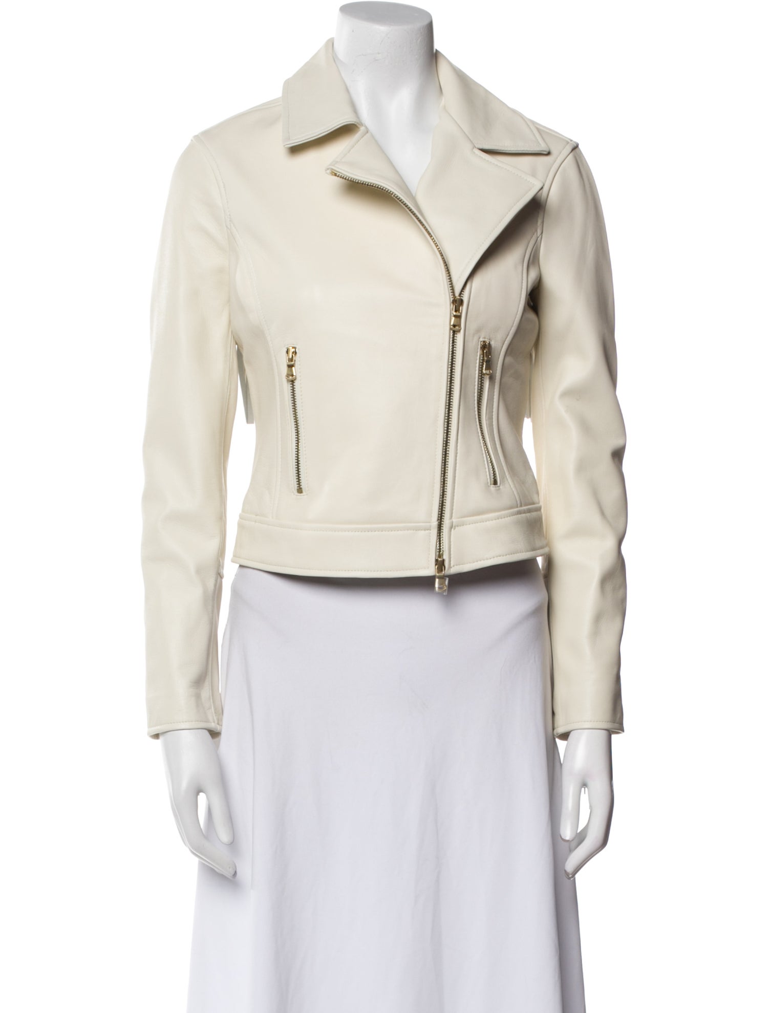 L'Agence Leather Biker Jacket