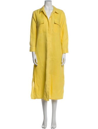 L'Agence Linen Long Dress