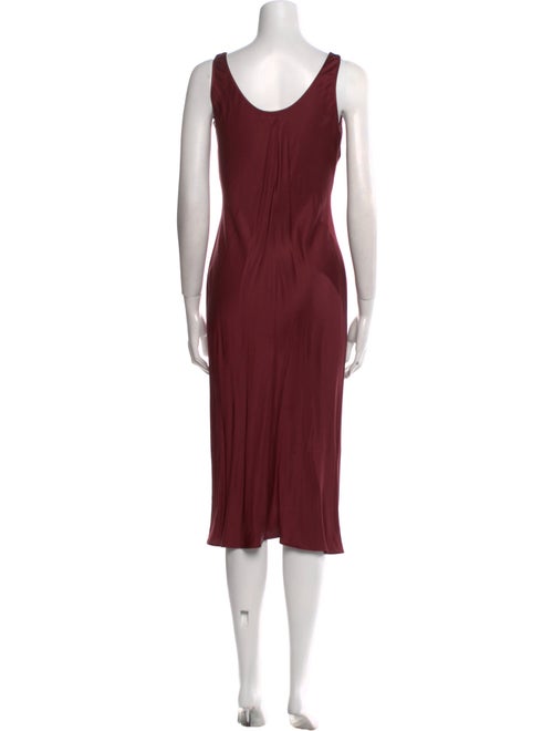 L'Agence Scoop Neck Midi Length Dress