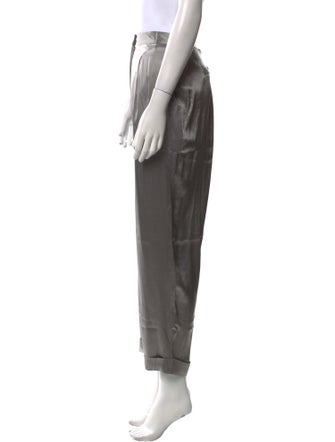 L'Agence Silk Straight Leg Pants