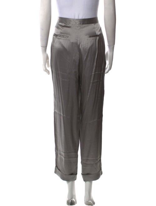 L'Agence Silk Straight Leg Pants