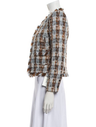 L'Agence Tweed Pattern Evening Jacket