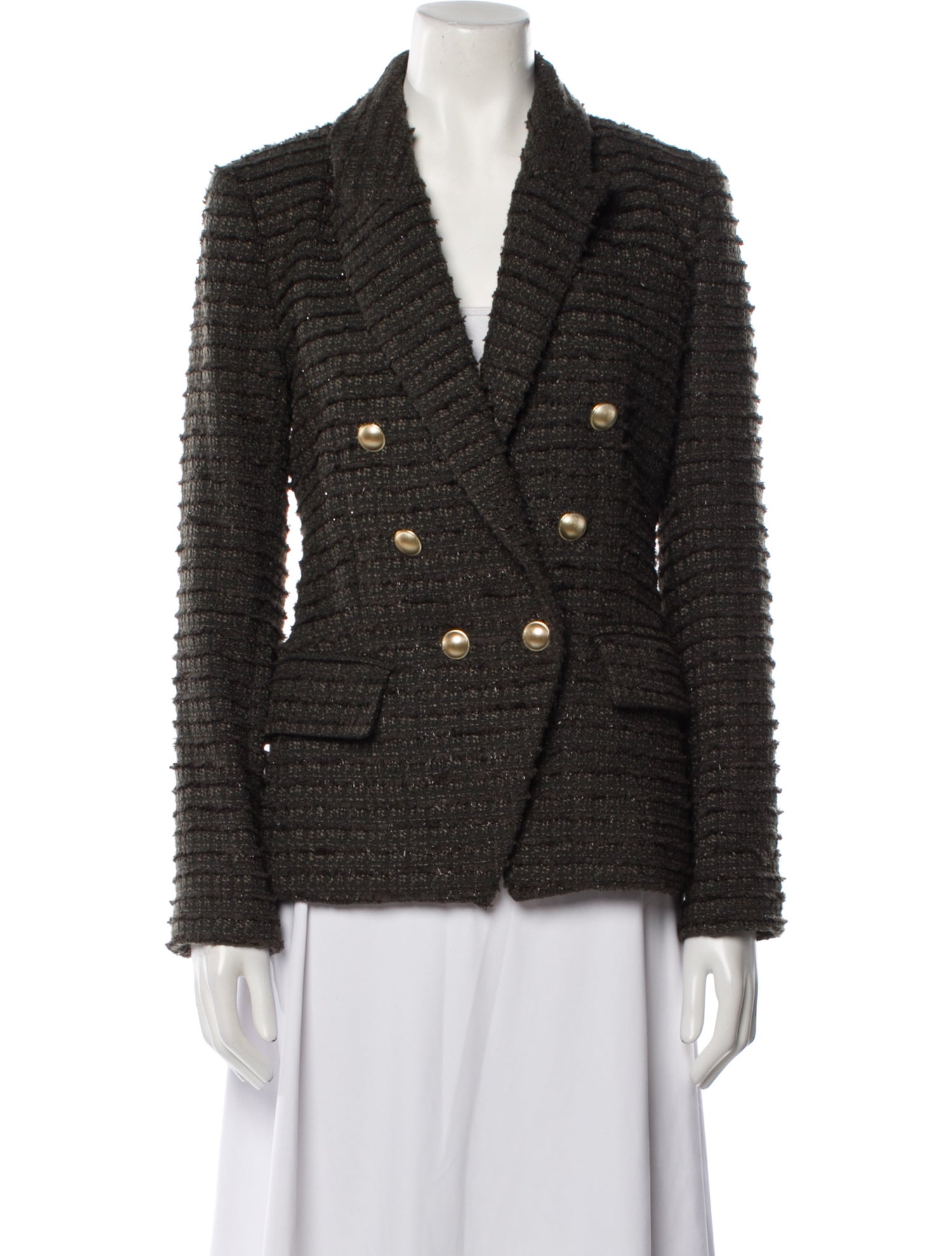 L'Agence Tweed Pattern Blazer