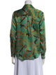 L'Agence Silk Printed Button-Up Top